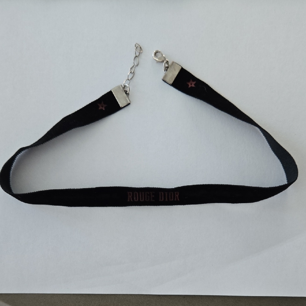 Dior choker necklace black velour material W/ adjustable clasp DIOR Rouge Vip